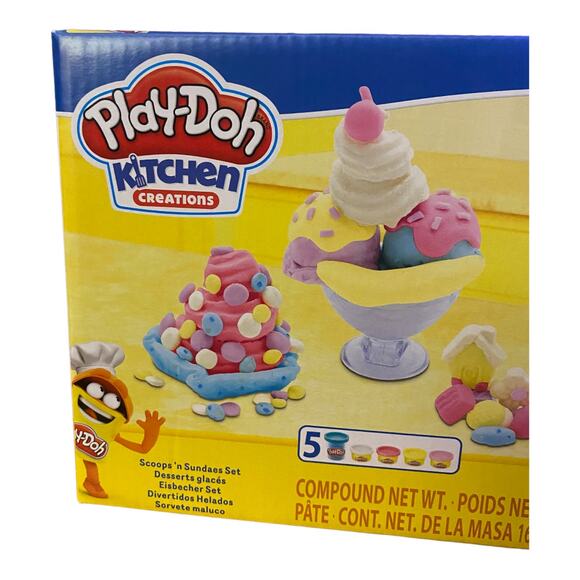 Play-Doh Kitchen Creations Scoops 'n Sundaes Set Play-set New Gift - Picture 2 of 4